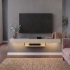 Έπιπλο τηλεόρασης επιτοίχιο Albares Megapap με LED χρώμα sandstone 150x29,6x22εκ.