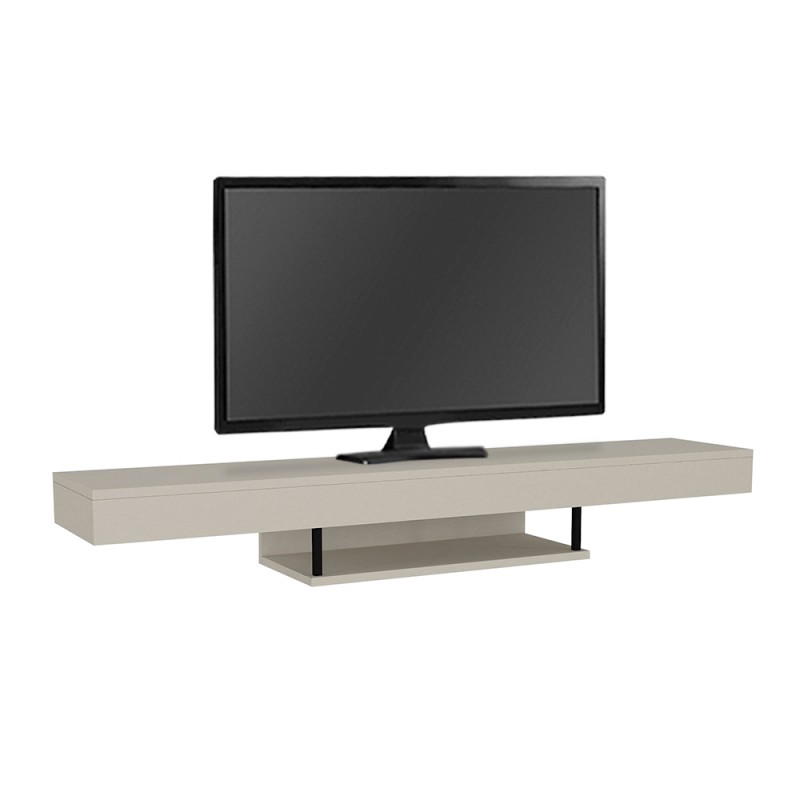Έπιπλο τηλεόρασης επιτοίχιο Albares Megapap με LED χρώμα sandstone 150x29,6x22εκ.