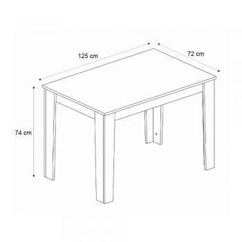 Τραπέζι Darlen Megapap χρώμα γκρι σκυροδέματος 125x72x74εκ.