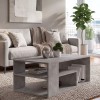Τραπεζάκι σαλονιού Abdera Megapap χρώμα γκρι σκυροδέματος 110x60x42εκ.