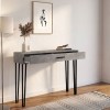 Κονσόλα Rochel Megapap χρώμα γκρι σκυροδέματος 120x35x89,8εκ.