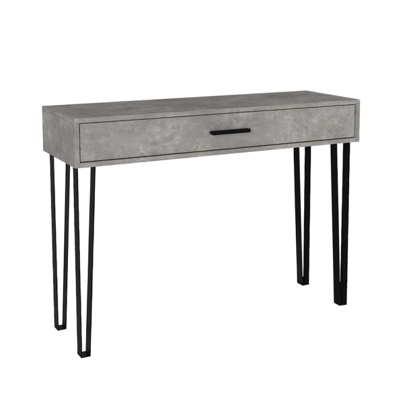 Κονσόλα Rochel Megapap χρώμα γκρι σκυροδέματος 120x35x89,8εκ.