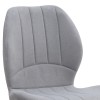 Καρέκλα τραπεζαρίας Valena Megapap elephant grey ύφασμα - μεταλλικό μαύρο πόδι 48x58x87εκ.