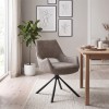 Πολυθρόνα τραπεζαρίας Alessia Megapap περιστρεφόμενη elephant grey ύφασμα - μεταλλικό μαύρο πόδι 58x66x85εκ.