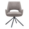 Πολυθρόνα τραπεζαρίας Alessia Megapap περιστρεφόμενη elephant grey ύφασμα - μεταλλικό μαύρο πόδι 58x66x85εκ.