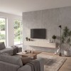 Έπιπλο τηλεόρασης επιτοίχιο Espanse Megapap χρώμα sandstone 241,8x31,7x30εκ.