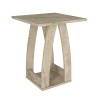 Τραπεζάκι βοηθητικό - Κομοδίνο Deros Megapap χρώμα travertine 45x45x56εκ.