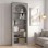 Βιβλιοθήκη Voila Megapap χρώμα γκρι σκυροδέματος 74x35x180εκ.