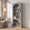 Βιβλιοθήκη Voila Megapap χρώμα γκρι σκυροδέματος 74x35x180εκ.