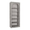 Βιβλιοθήκη Voila Megapap χρώμα γκρι σκυροδέματος 74x35x180εκ.