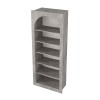 Βιβλιοθήκη Voila Megapap χρώμα γκρι σκυροδέματος 74x35x180εκ.