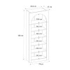 Βιβλιοθήκη Voila Megapap χρώμα sepet oak 74x35x180εκ.