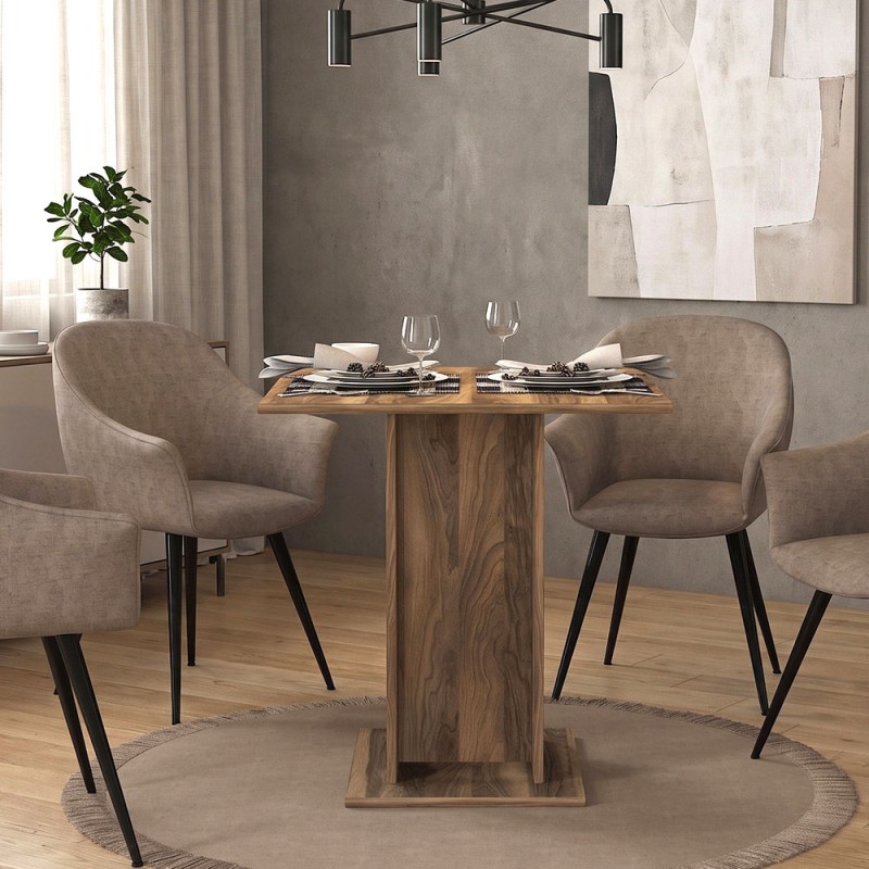 Τραπέζι Allos Megapap χρώμα καρυδί 75x75x77εκ.