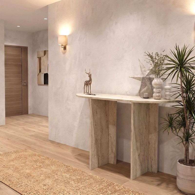 Κονσόλα Cortado Megapap χρώμα travertine 120x35x75εκ.