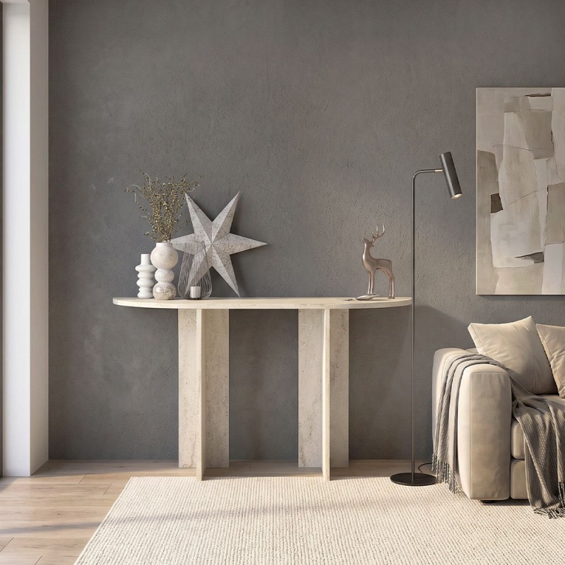 Κονσόλα Cortado Megapap χρώμα travertine 120x35x75εκ.