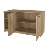 Τραπέζι - Πάγκος κουζίνας Peres Megapap χρώμα sepet oak 150x70x91,8εκ.