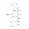 Βιβλιοθήκη Alvina Megapap χρώμα γκρι σκυροδέματος 45x19,6x158,8εκ.