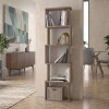 Βιβλιοθήκη Alvina Megapap χρώμα καρυδί 45x19,6x158,8εκ.