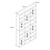Βιβλιοθήκη Diamond Megapap χρώμα φυσικό οξιάς 100x16,6x178εκ.