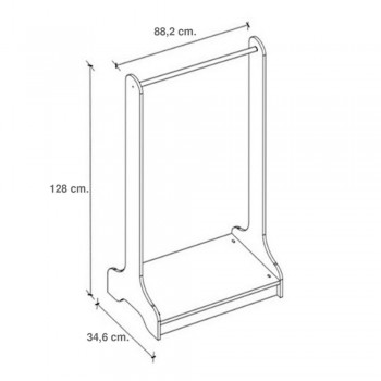 Έπιπλο εισόδου Glimer Megapap χρώμα λευκό 88,2x34,6x128εκ.
