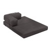 Καναπές - κρεβάτι Comfort Megapap διθέσιος υφασμάτινος χρώμα ανθρακί 140x95x75εκ.