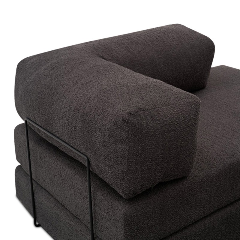 Καναπές - κρεβάτι Comfort Megapap διθέσιος υφασμάτινος χρώμα ανθρακί 140x95x75εκ.