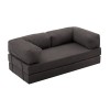 Καναπές - κρεβάτι Comfort Megapap τριθέσιος υφασμάτινος χρώμα ανθρακί 190x95x75εκ.