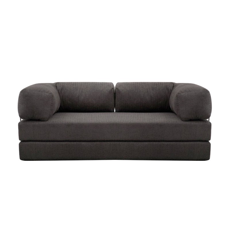 Καναπές - κρεβάτι Comfort Megapap τριθέσιος υφασμάτινος χρώμα ανθρακί 190x95x75εκ.