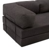 Καναπές - κρεβάτι Comfort Megapap τριθέσιος υφασμάτινος χρώμα ανθρακί 190x95x75εκ.