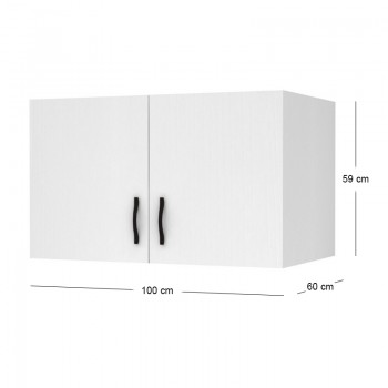 Πατάρι ντουλάπας Victoria Megapap δίφυλλο χρώμα λευκό 100x60x59εκ.