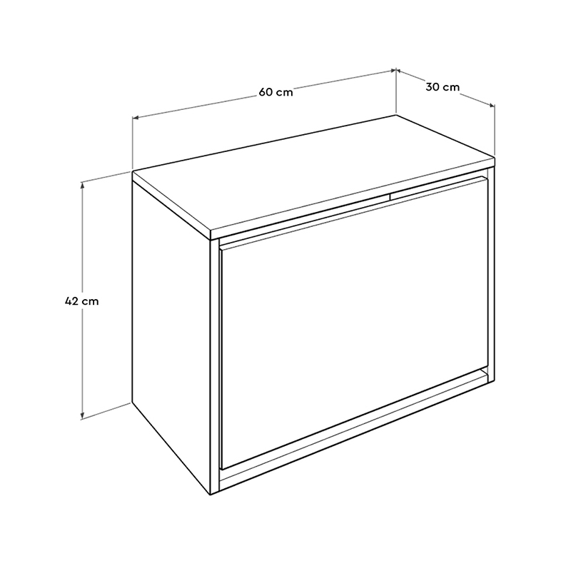 Παπουτσοθήκη 6 ζεύγων Step Megapap σε χρώμα sonoma 60x30x42εκ.