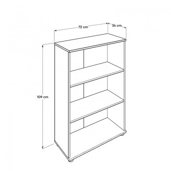 Βιβλιοθήκη Rio Megapap σε χρώμα sonoma 72x34x109εκ.