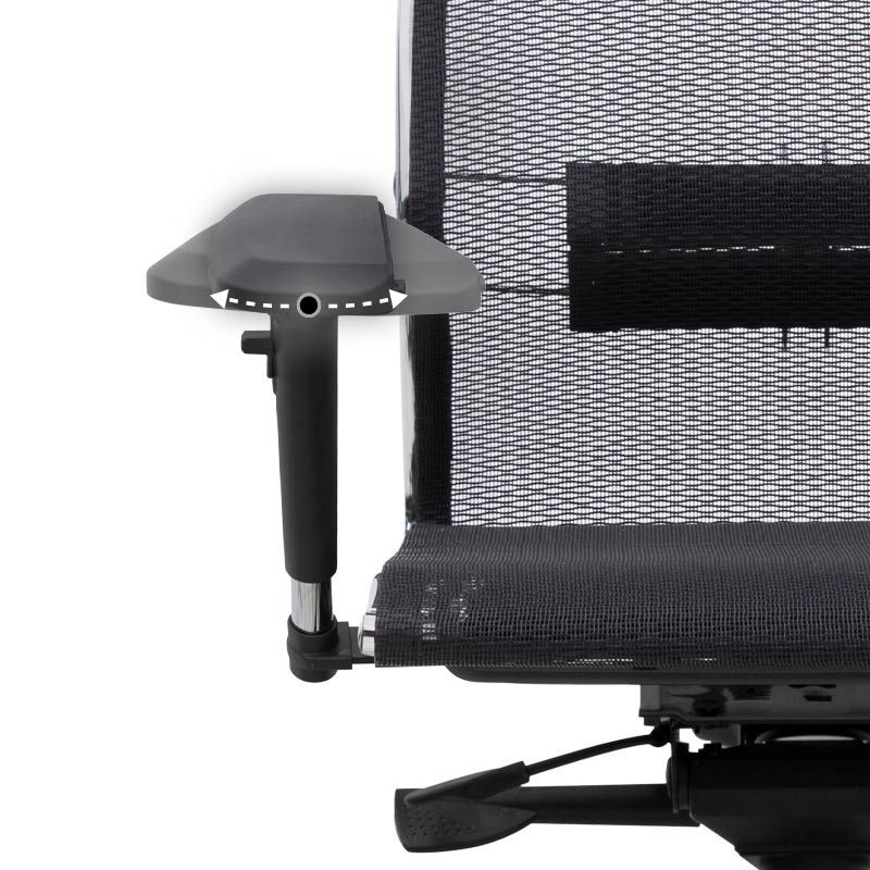 Καρέκλα γραφείου εργονομική Samurai-4 Megapap με ύφασμα Mesh σε μαύρο 70x70x124/134εκ.