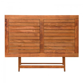 Τραπέζι πτυσσόμενο Klara Megapap από ξύλο οξιάς σε χρώμα κερασί εμποτισμού 140x80x71εκ.