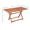 Τραπέζι πτυσσόμενο Klara Megapap από ξύλο οξιάς σε χρώμα κερασί εμποτισμού 140x80x71εκ.