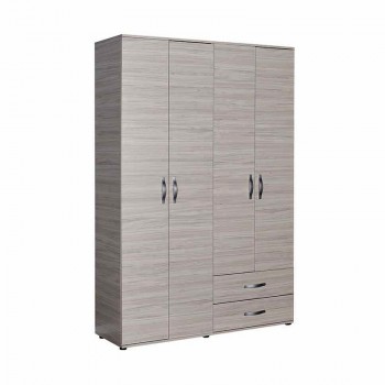 Ντουλάπα ρούχων Dynamic Megapap τετράφυλλη σε χρώμα zara 137x52x187cm.