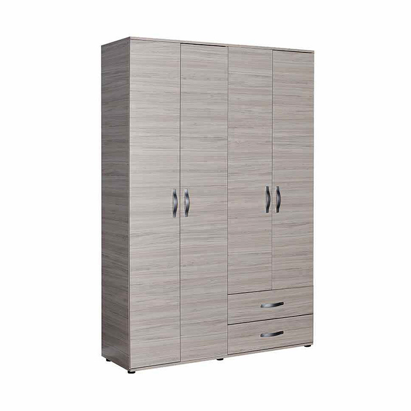 Ντουλάπα ρούχων Dynamic Megapap τετράφυλλη σε χρώμα zara 137x52x187cm.