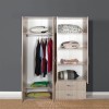 Ντουλάπα ρούχων Dynamic Megapap τετράφυλλη σε χρώμα zara 137x52x187cm.