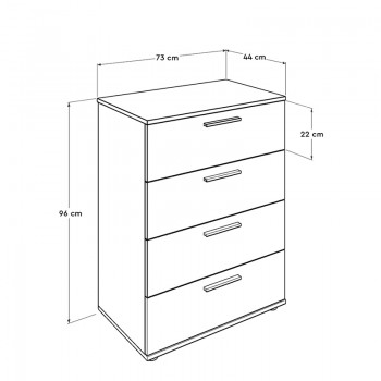 Συρταριέρα Trendline Megapap σε χρώμα sonoma 73x44x96εκ.