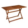 Τραπέζι πτυσσόμενο Klara Megapap από ξύλο οξιάς σε χρώμα κερασί εμποτισμού 120x75x71εκ.