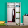Ντουλάπα ρούχων Dynamic Megapap τρίφυλλη σε χρώμα zara 103x52x187εκ.