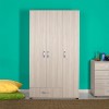 Ντουλάπα ρούχων Dynamic Megapap τρίφυλλη σε χρώμα zara 103x52x187εκ.