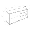 Έπιπλο TV Flat Line Plus Megapap σε ανθρακί - latte χρώμα 120x35x48εκ.