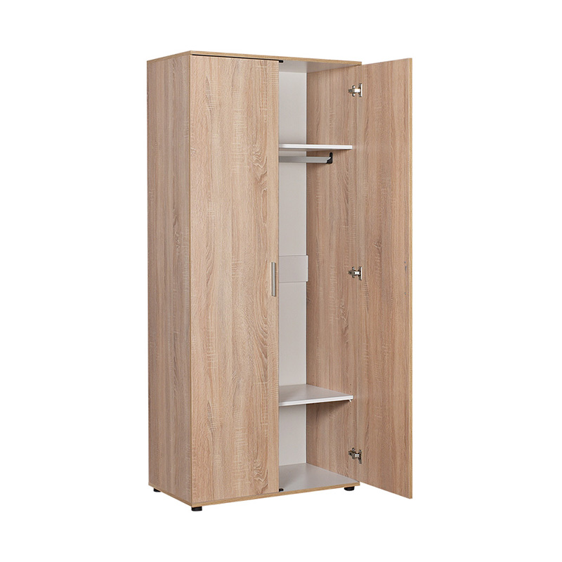 Ντουλάπα ρούχων Trendline Megapap δίφυλλη σε χρώμα sonoma 80x47x187εκ.