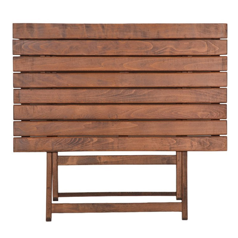 Τραπέζι πτυσσόμενο Klara Megapap από ξύλο οξιάς σε χρώμα καρυδί εμποτισμού 80x60x72εκ.