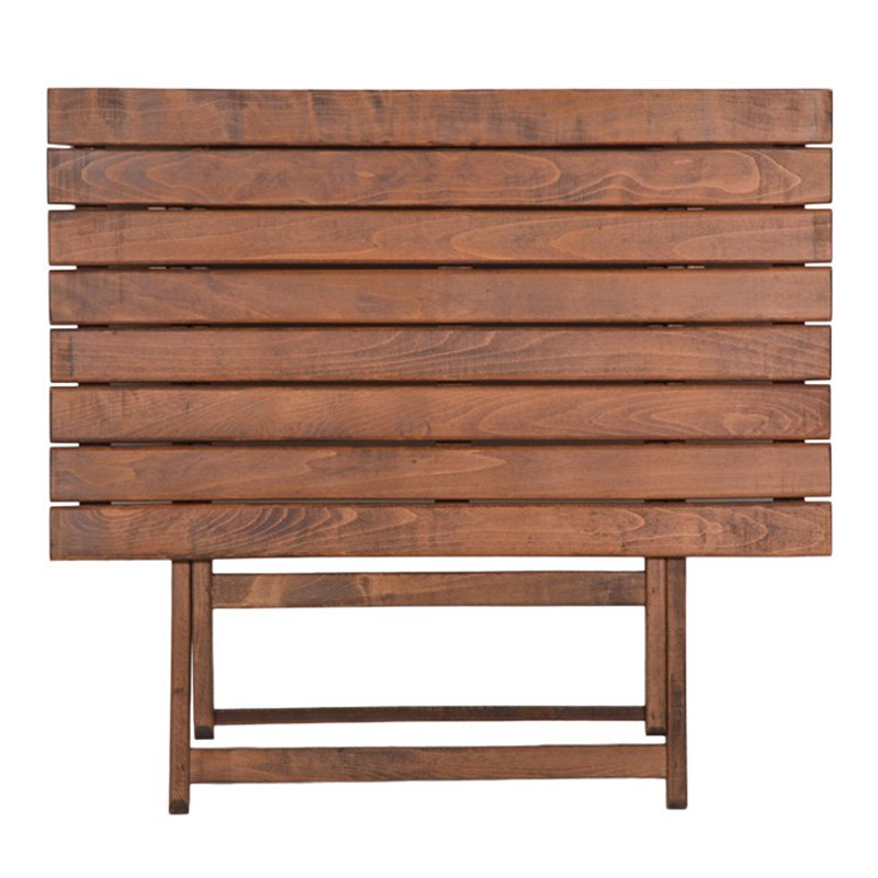 Τραπέζι πτυσσόμενο Klara Megapap από ξύλο οξιάς σε χρώμα καρυδί εμποτισμού 100x60x71εκ.