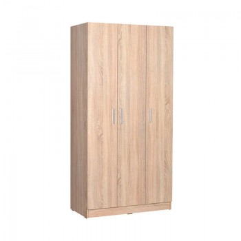 Ντουλάπα ρούχων Bodrum Megapap τρίφυλλη σε χρώμα sonoma 91x47x182εκ.