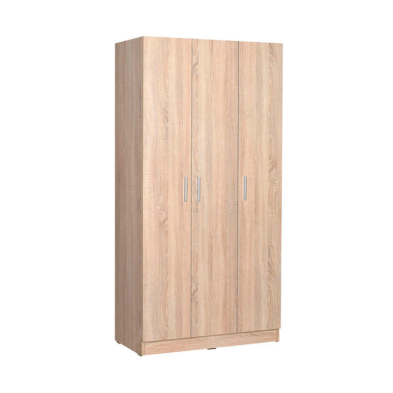 Ντουλάπα ρούχων Bodrum Megapap τρίφυλλη σε χρώμα sonoma 91x47x182εκ.