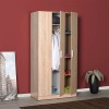 Ντουλάπα ρούχων Bodrum Megapap τρίφυλλη σε χρώμα sonoma 91x47x182εκ.