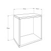 Βιβλιοθήκη στοιβαζόμενη Flat Megapap σε χρώμα sonoma 33x19x33εκ.